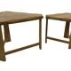 Vintage Scandinavian side tables made of solid wood circa 1970s