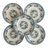 5 ironstone plates GIEN 21cm