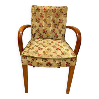 Bridge armchair in floral fabric