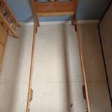 Lit vintage année 60 une place en bois massif clair