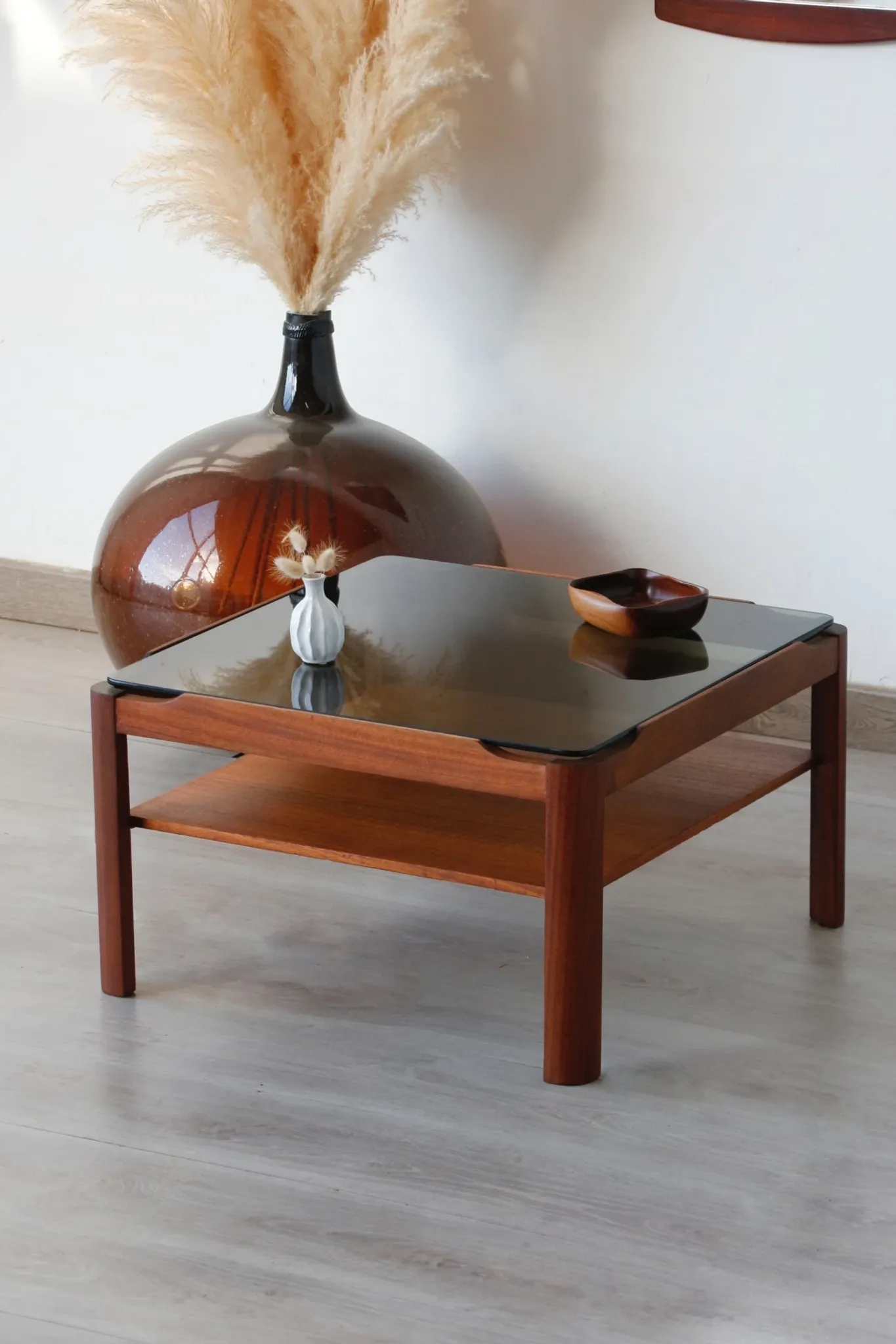 Vintage square coffee table – Solid teak – Myer