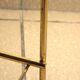 Side table - wooden and gold metal magazine rack