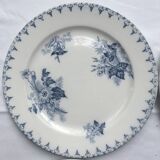 4 Dessert plates Sarreguemines U-C model Flore