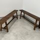 Pair of vintage oak farmhouse benches 3 places
