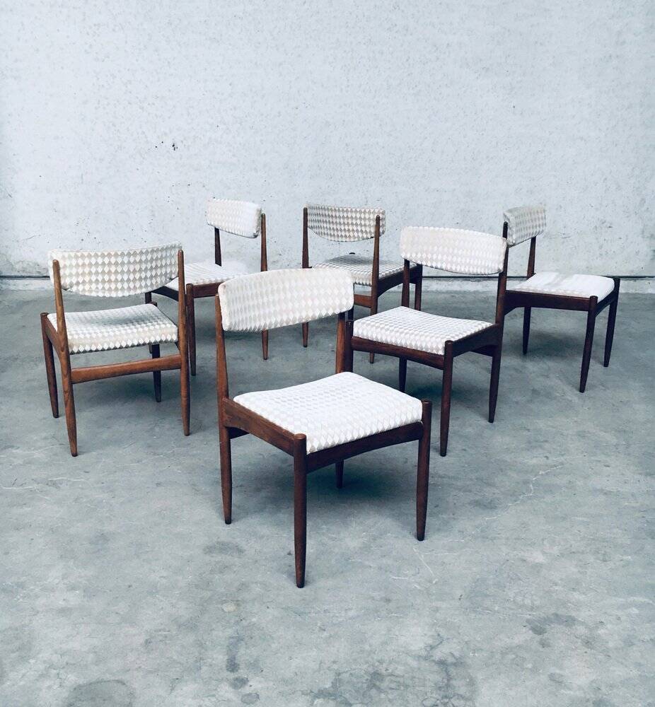 Mid-Century Scandinavian Teak Dining Chair Set, 1960s, Set of 6