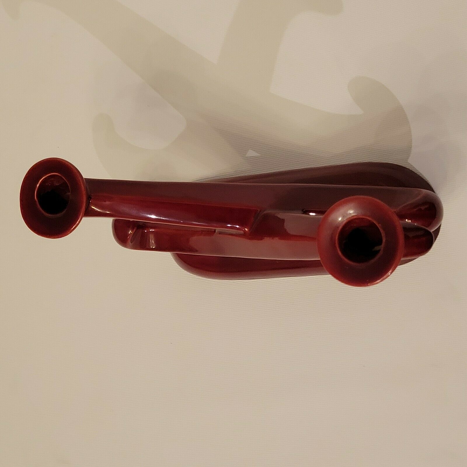 Ceramic candle holder Saint Clément red burgundy