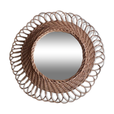 Wicker sun mirror