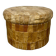 Patchwork leather storage pouf by De Sede, 1970s.