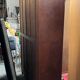 Cabinet 2 doors mirror mahogany rocaille years 1900