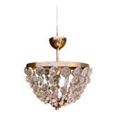Crystal and brass chandelier