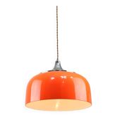 Space Age Orange Pendant Lamp from Guzzini, 1960s