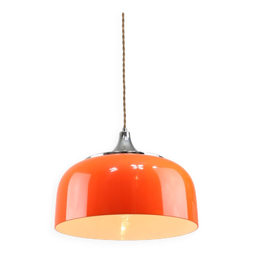 Space Age Orange Pendant Lamp from Guzzini, 1960s