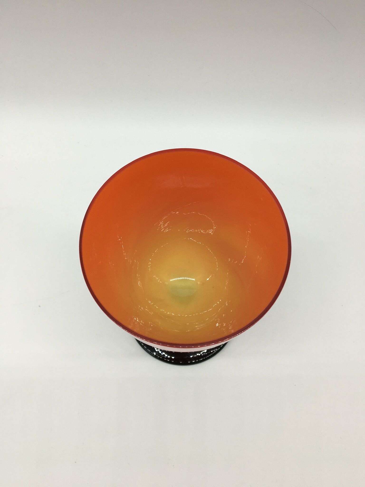 Vase vintage rouge et noir années 70