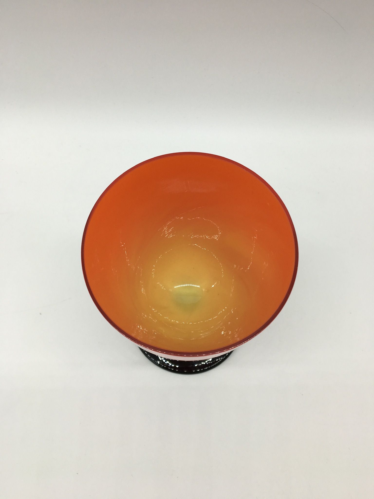 Vase vintage rouge et noir années 70