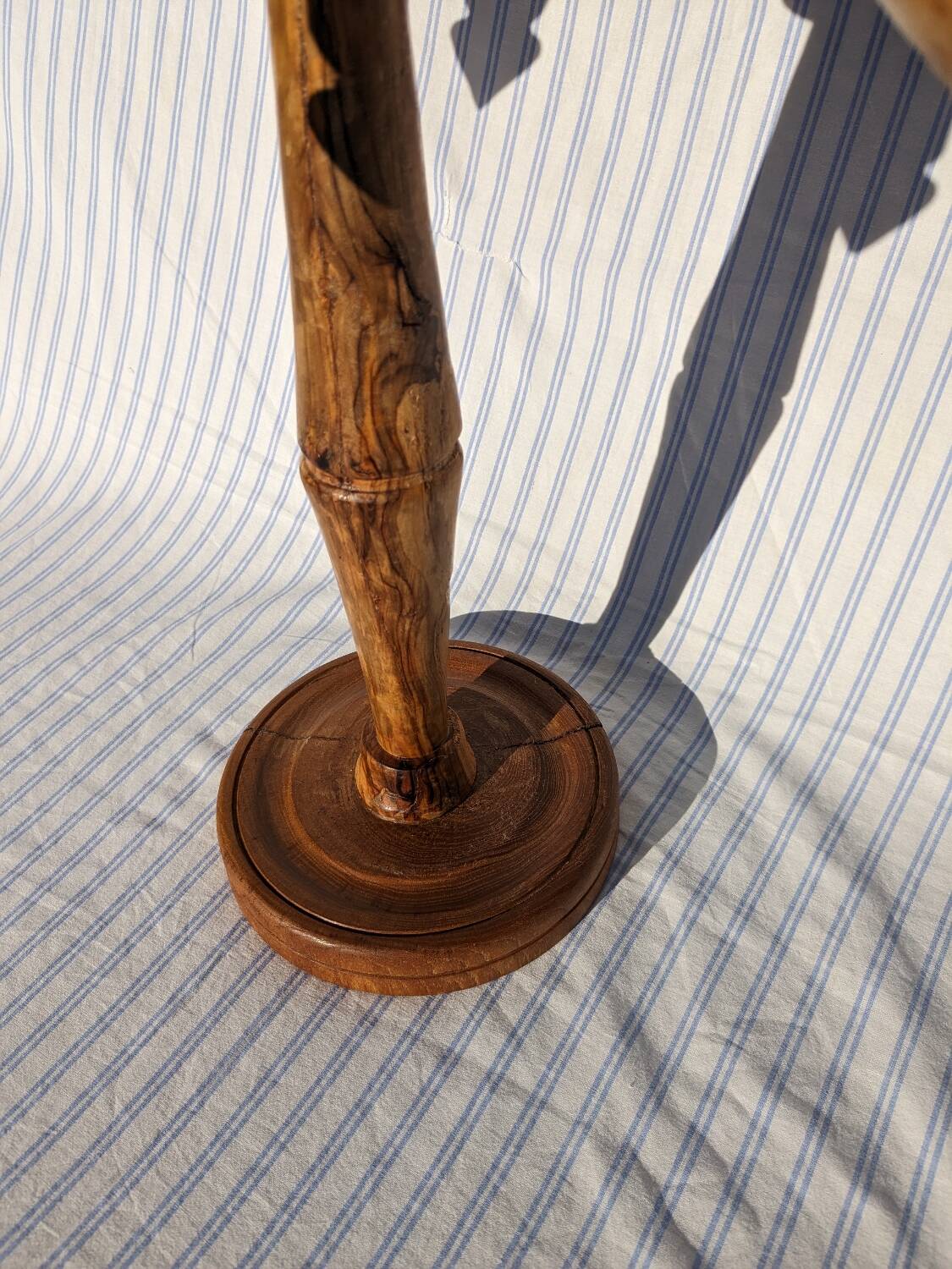 Large turned wooden candlestick