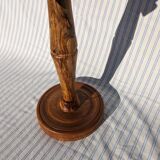 Large turned wooden candlestick