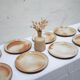 Series of 9 vintage stoneware plates by Les Poteries du Marais, France