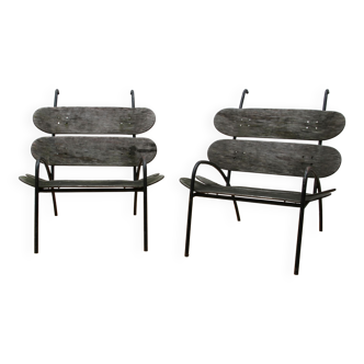 Pair of designer benches, Lucas