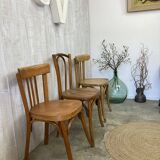 set of 3 mismatched bistro chairs