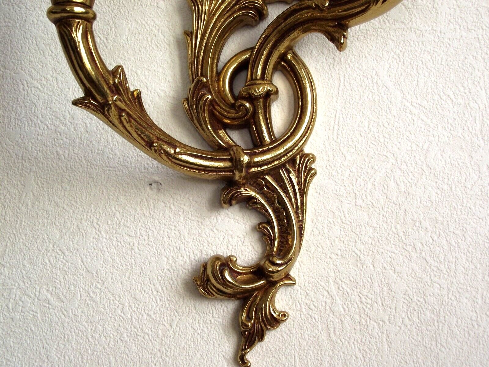 Pair of bronze double wall lights
