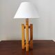 Modernist Scandinavian lamp in solid pine – Sweden, 1970s
