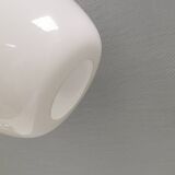 Hanging lamp in opal glass with brass top from Danish Fog&Mørup 1970s