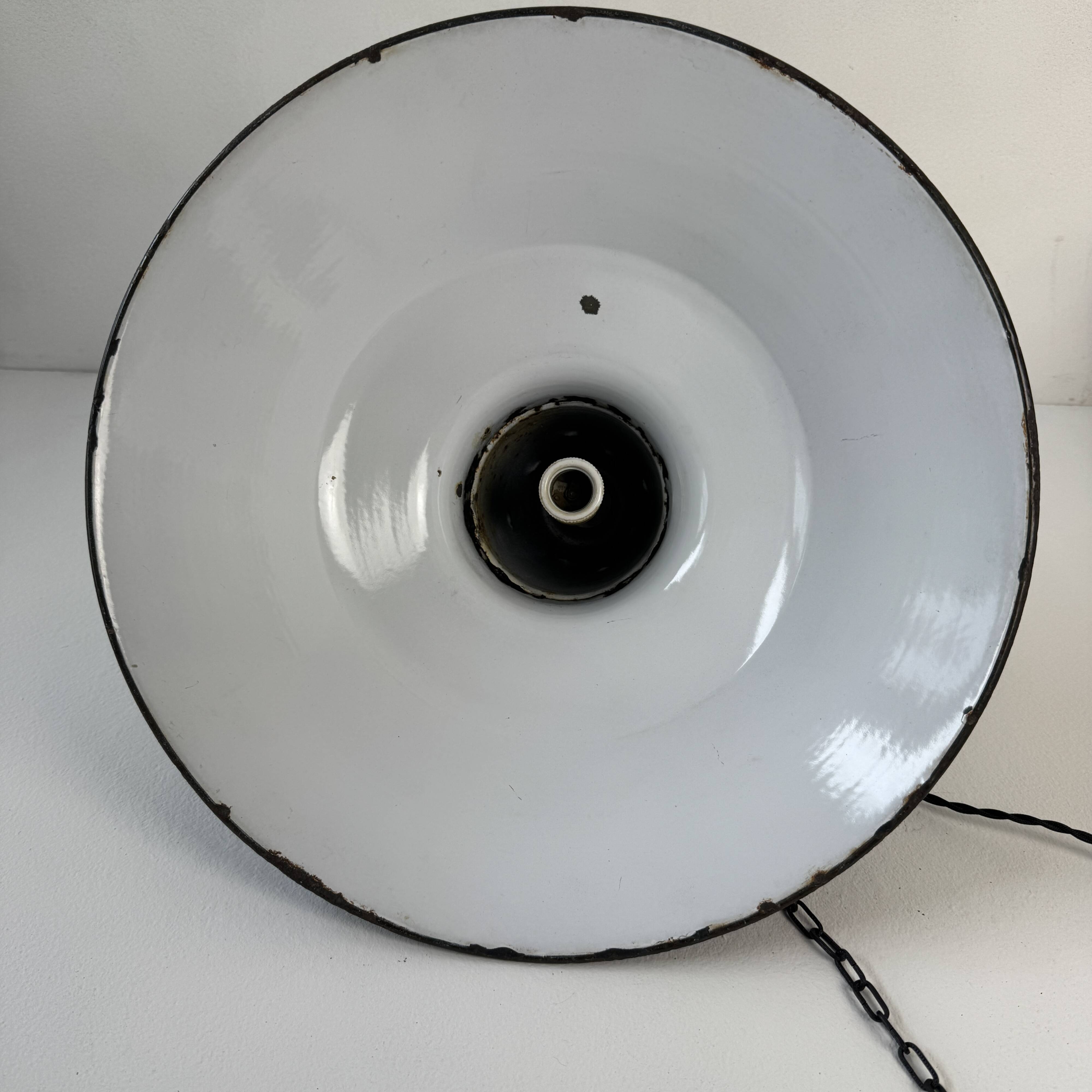 Old industrial pendant light 44 cm