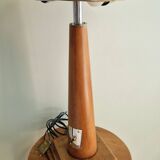 Grande lampe nautique bois et laiton années 80
