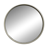 Miroir rond en résine crème, années 70