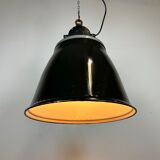 Industrial Black Enamel Factory Pendant Lamp, 1960s