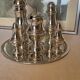Exclusive 6-piece silver-plated spice service, classic Georgian style.