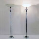 Pietro Chiesa for Fontana Arte rare pair of crystal floor lamps, 1930s