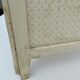 Paravent 3 vantaux 1920 patine creme en bois papier colle