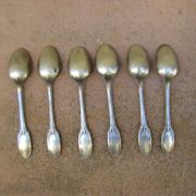 Series of six small spoons.