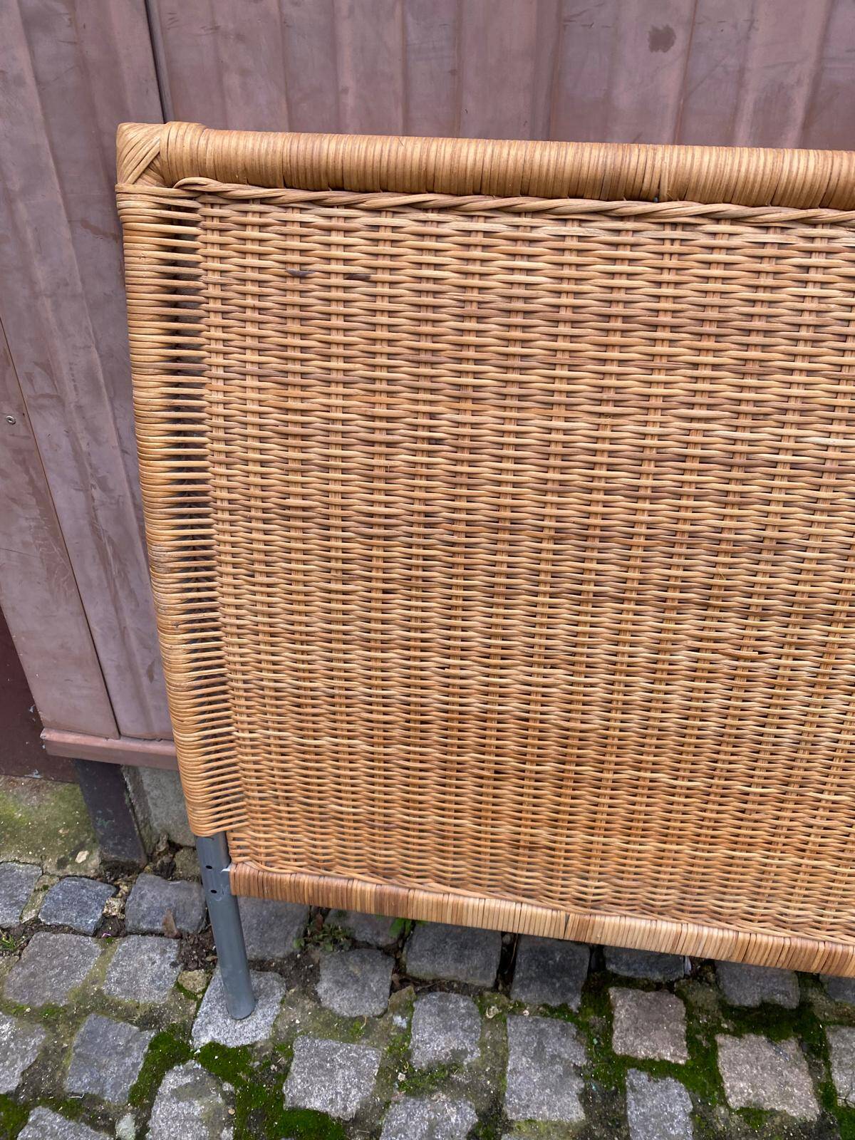 Scandinavian headboard in bamboo, rattan, and wicker 1990 140cm