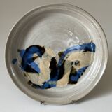 Ceramic plate signed vintage 70s