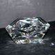 Faceted cut crystal ashtray signed SAINT-LOUIS