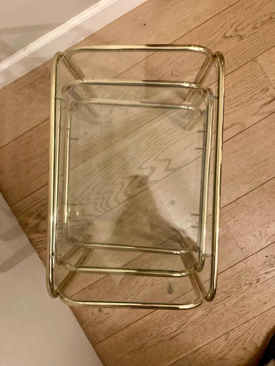 Nested metal table