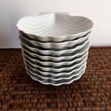 Set of 9 shell-shaped bowls