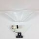 Vintage chunky art deco wavy glass wall light 1980s