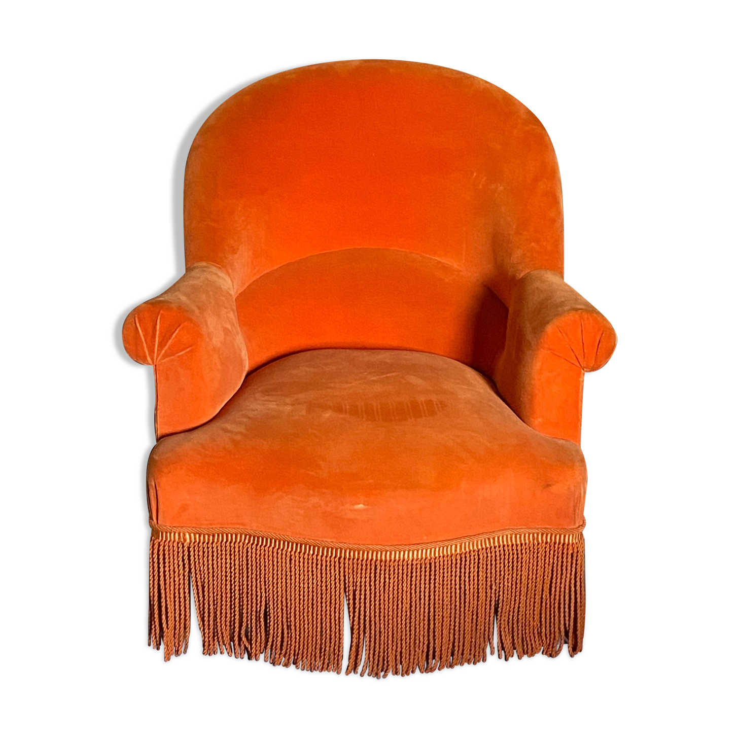 Fauteuil crapaud orange