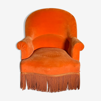 Fauteuil crapaud orange