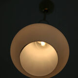 Suspension en verre de lait d’opaline vintage