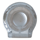 Golf crystal pocket emptier or paperweight by Nybro of Sweden