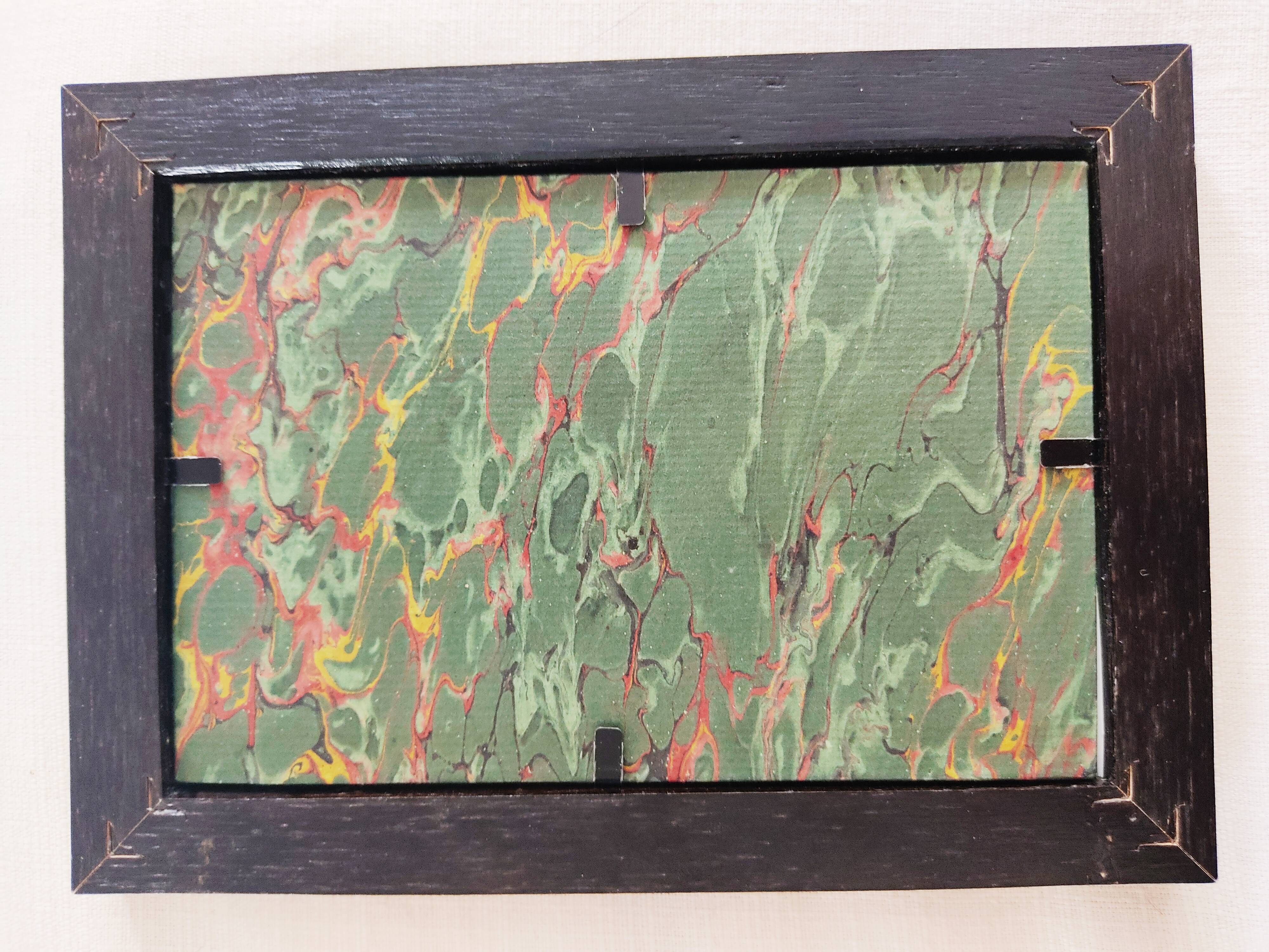 Inlaid box with photo frame cover