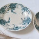 Pair of old flowered plates