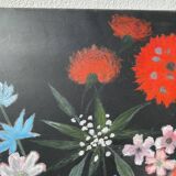 Bouquet de fleurs huile sur toile signé