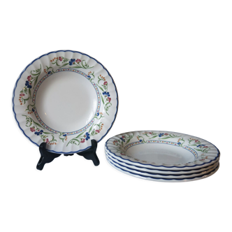 5 soup plates Hampton Court, Staffordshire made in England