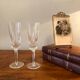 Baccarat crystal champagne flute duo
