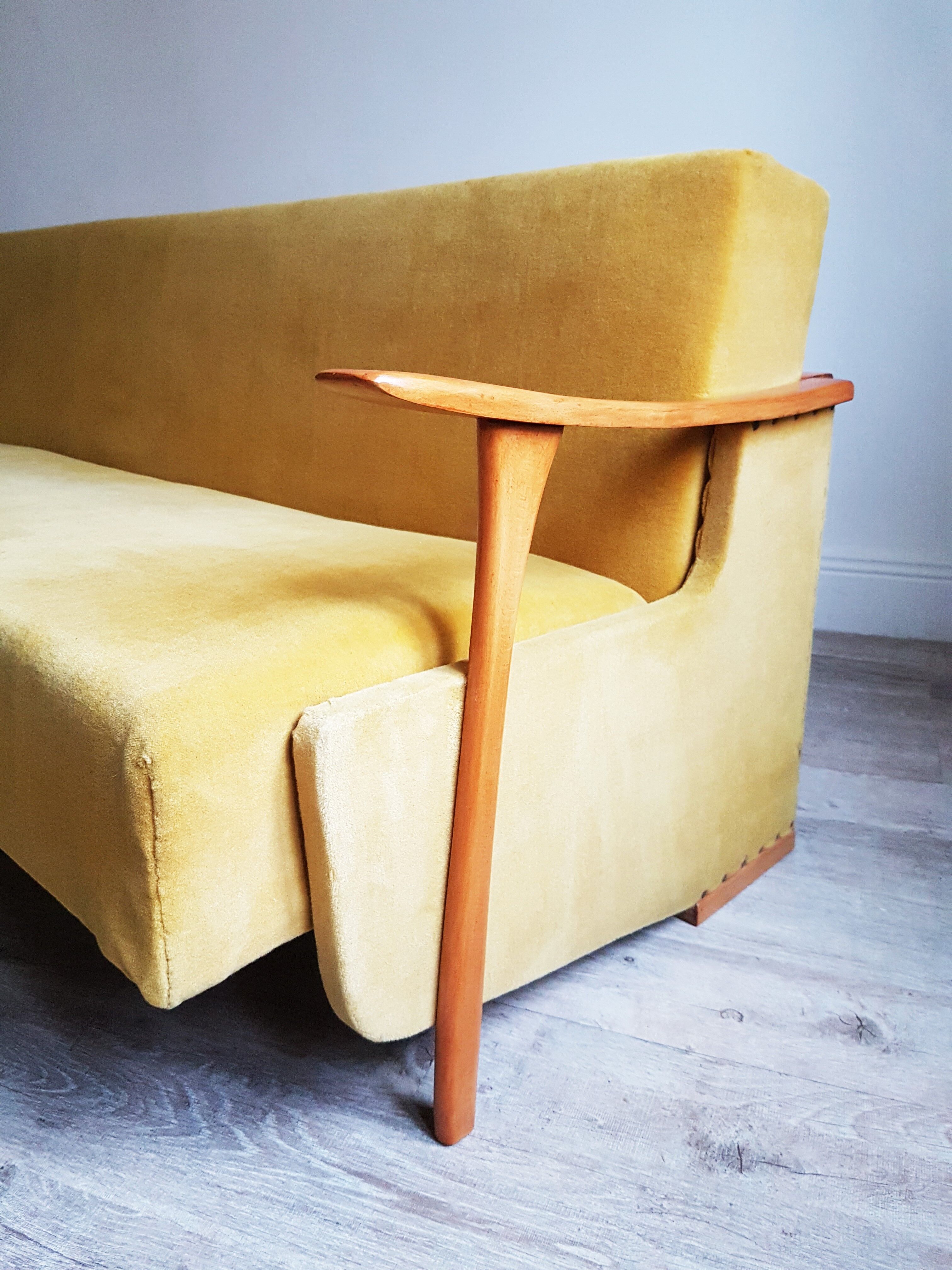 Banquette scandinave velours